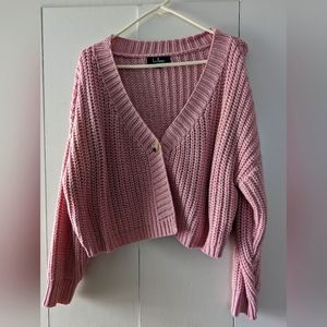 Lulu's Blush Pink Knit Cardigan